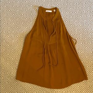 A.L.C smocked tassel blouse